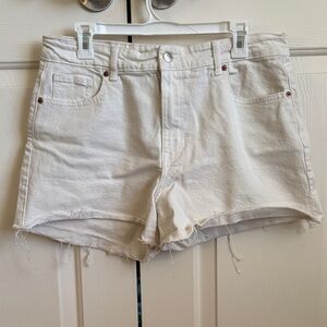H&M Cream Jean Shorts for Women